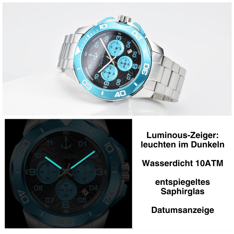 Chronograph Ocean 45mm/55mm inkl. Uhrenbox & 2 Wechselarmbändern (limitiert)