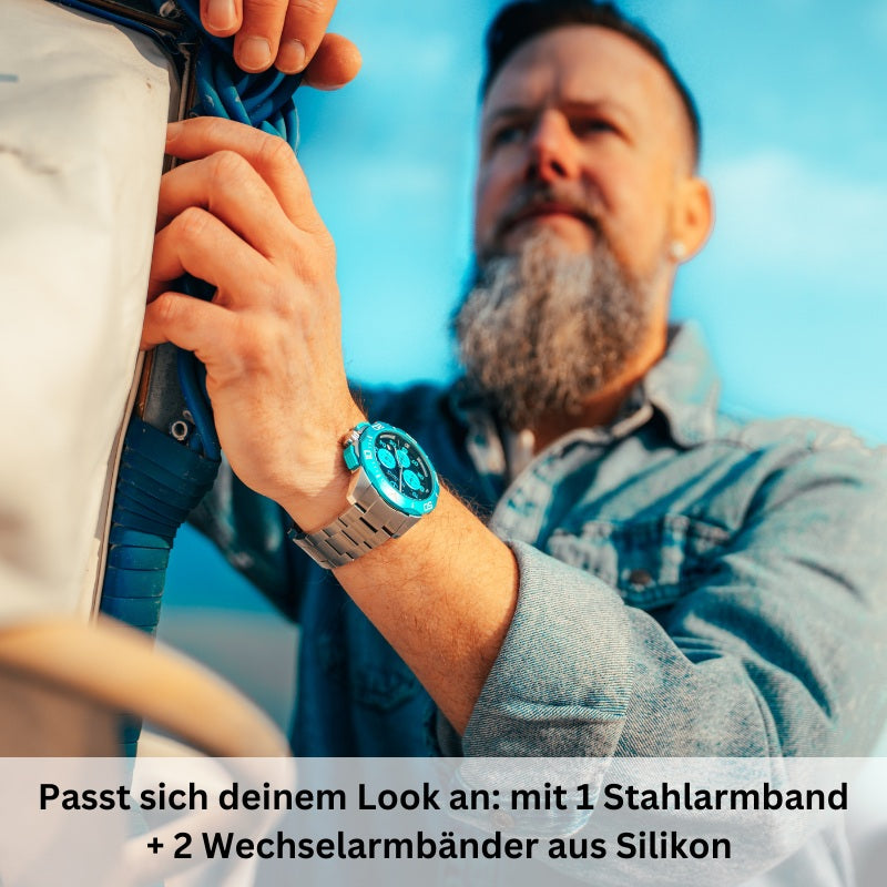 Chronograph Ocean 45mm/55mm inkl. Uhrenbox & 2 Wechselarmbändern (limitiert)