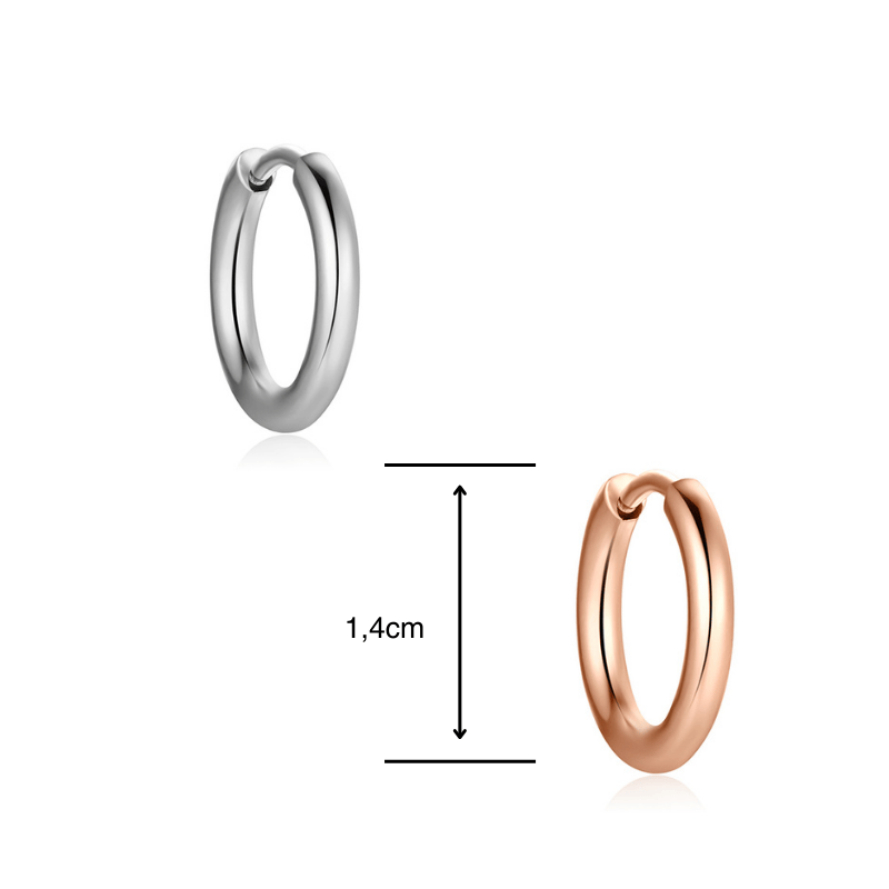 Creolen für Charm Anhänger (klein | 1,4cm) aus Edelstahl (Paar)