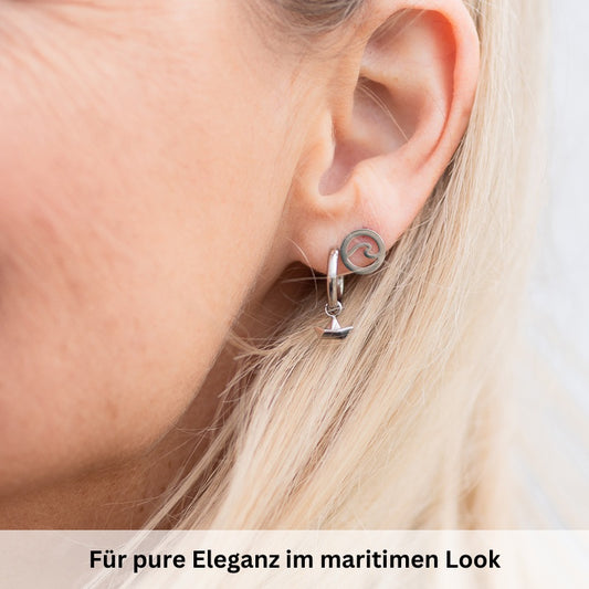 Creolen für Charm Anhänger (klein | 1,4cm) aus Edelstahl (Paar)