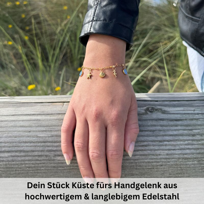Armband Meereswelt mit maritimen Charms aus Edelstahl