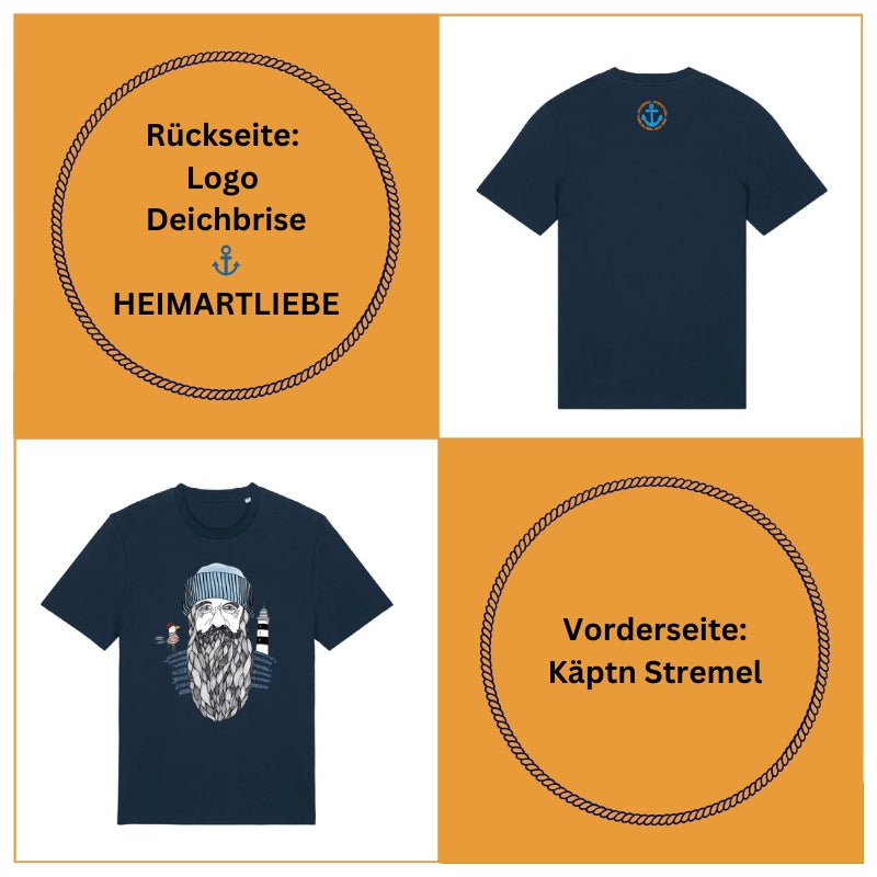 Unisex T-Shirt "Käptn Stremel" (Deepsea)