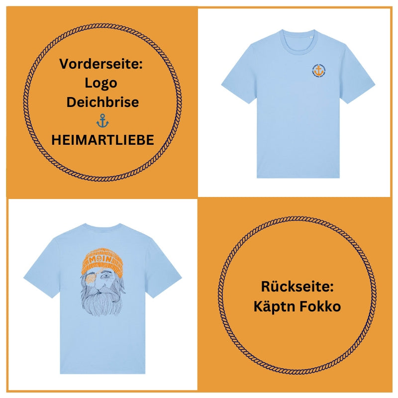 Unisex T-Shirt "Käptn Fokko" (Oceanbreeze)