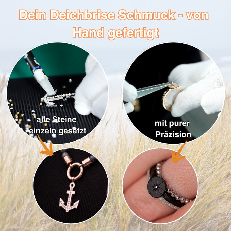 Ring Bling Bling (blau) aus Edelstahl (Stapelring)