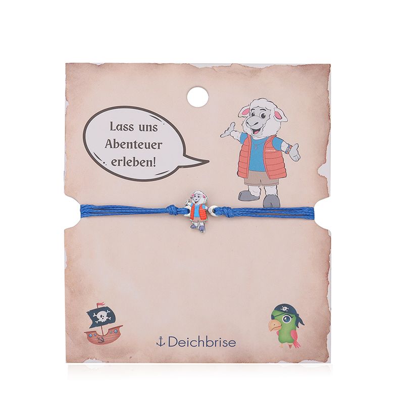 Armband Deichi aus Wachs-Seil & Edelstahl