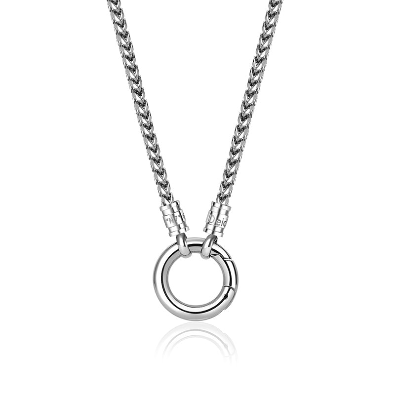 Kette Dünengeflecht 2,5mm (mit Rund-Karabiner) aus Edelstahl