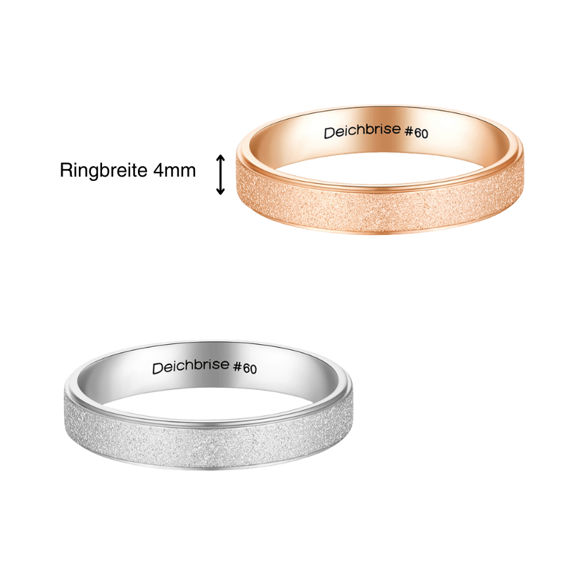 Edelstahl Ring sandgestrahlt 4mm (Stapelring)