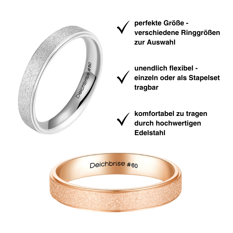 Edelstahl Ring sandgestrahlt 4mm (Stapelring)