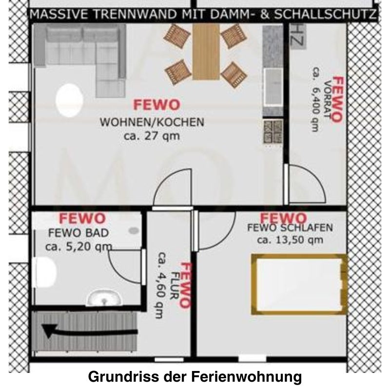 Ferienwohnung Oberdeck an der Nordsee
