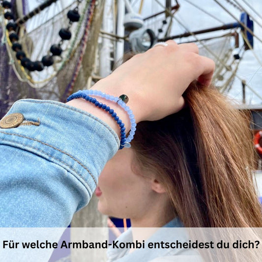Glasperlen Armband (darkblue)