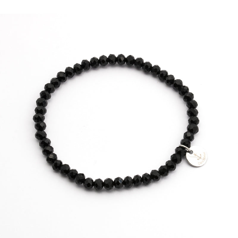 Glasperlen Armband (schwarz)