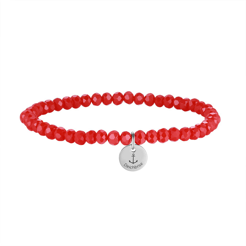 Glasschliffarmband (rot)