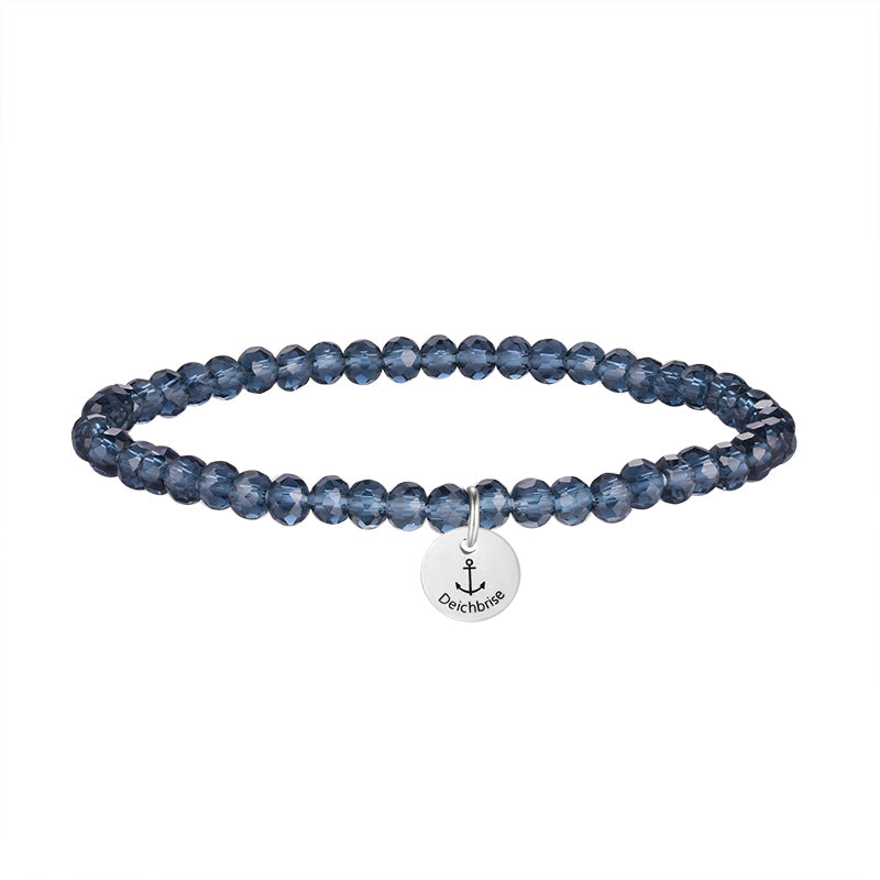 Glasperlen Armband (crystal-blue)