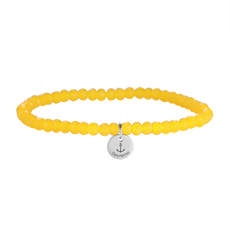 Glasperlen Armband (gelb)