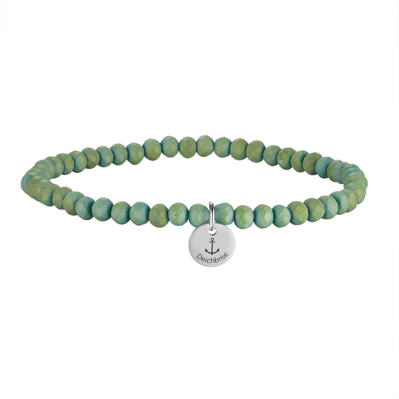 Glasschliffarmband (green-ocean)