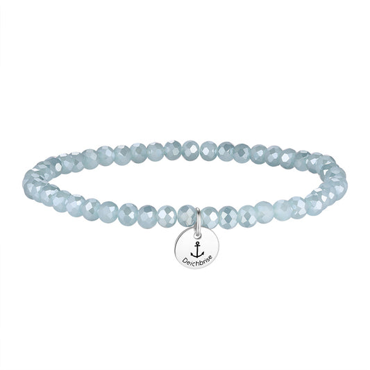 Glasperlen Armband (mirrorblue)