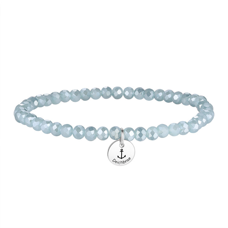 Glasperlen Armband (mirrorblue)
