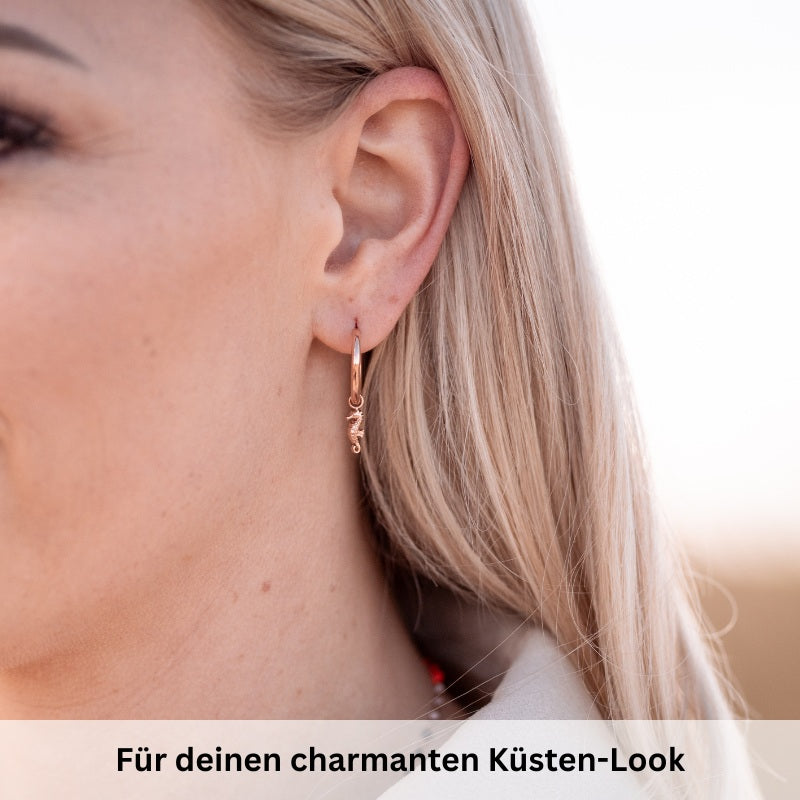 Creolen für Charm Anhänger (groß | 2,2cm) aus Edelstahl (Paar)