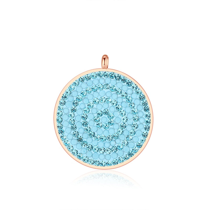 Kettenanhänger Bling Bling (Türkis) aus Edelstahl mit Steinen