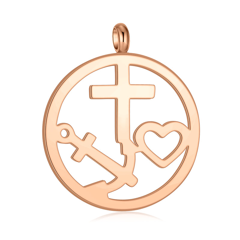 Kettenanhänger Glaube Liebe Hoffnung aus Edelstahl