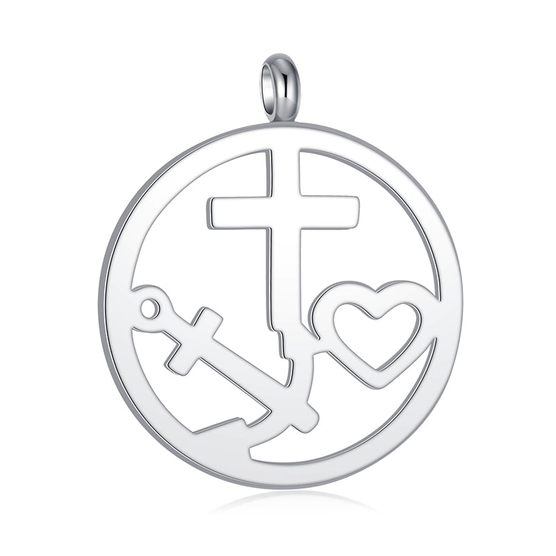 Kettenanhänger Glaube Liebe Hoffnung aus Edelstahl