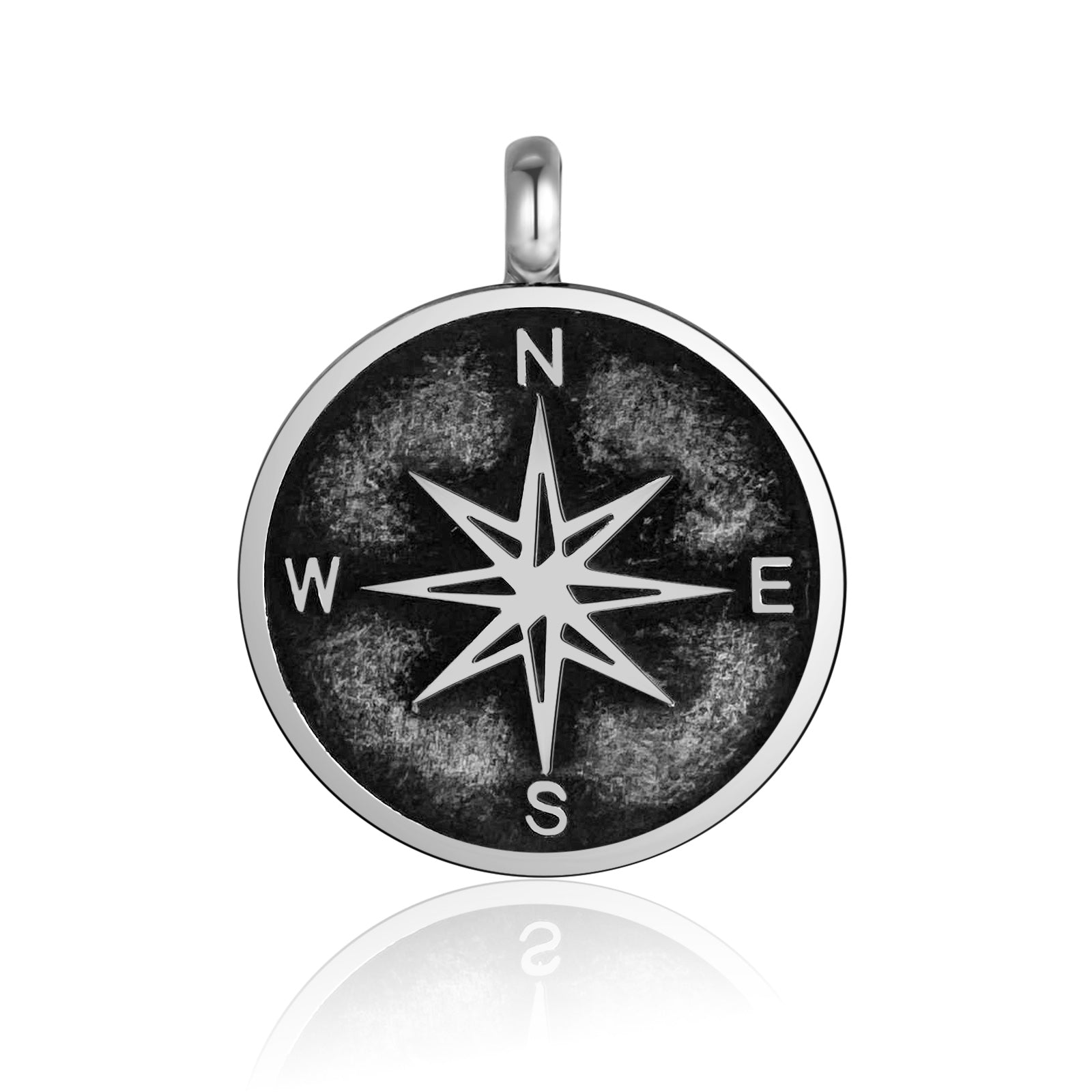 Kettenanhänger Kompass aus Edelstahl