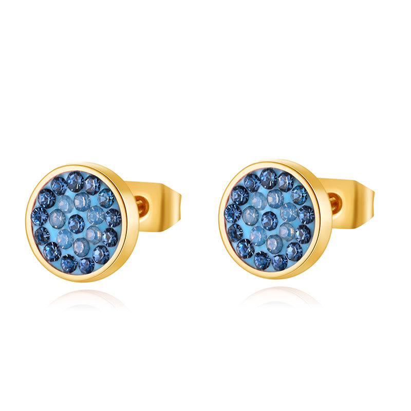 Ohrstecker Bling Bling (blau) aus Edelstahl