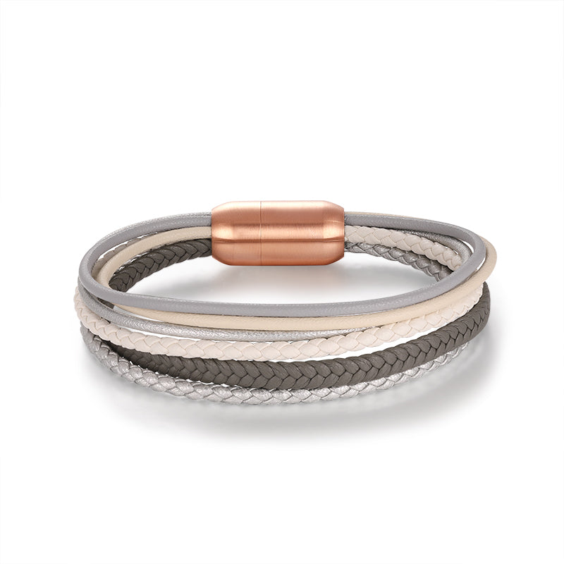 Multistrang Armband Joleen 2 (Fibre Leder) (Veggie)