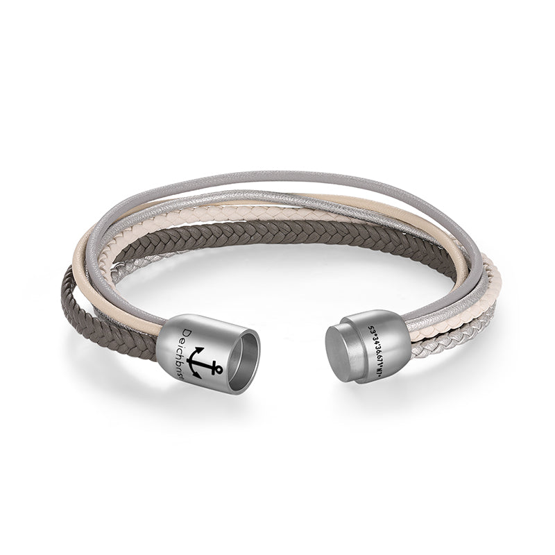 Multistrang Armband Joleen 2 (Fibre Leder) (Veggie)