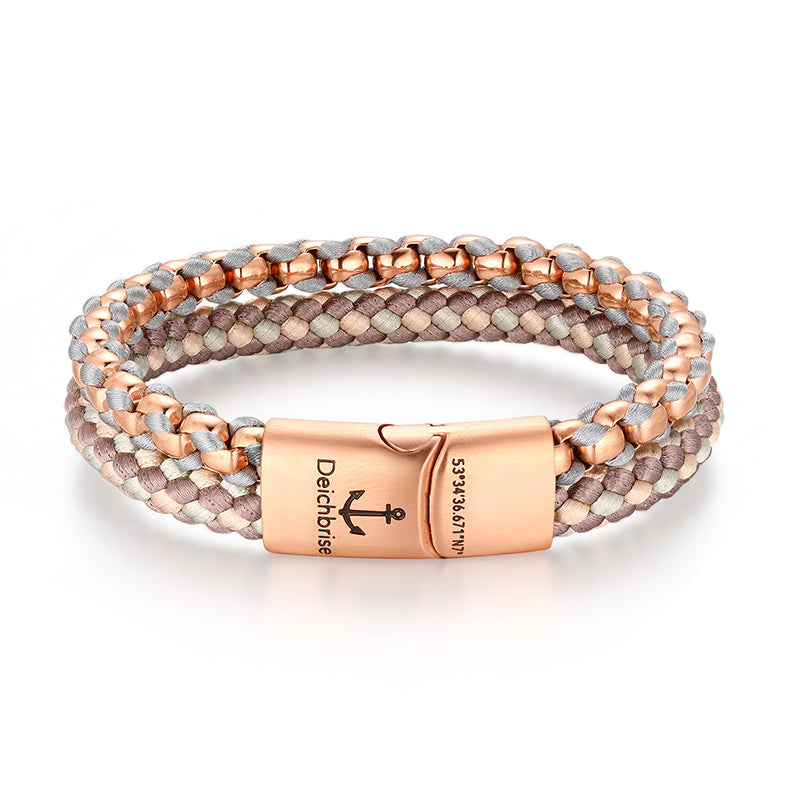 Armband Joleen am Sandstrand (Multistrang) Stahl-Tau & Segeltau
