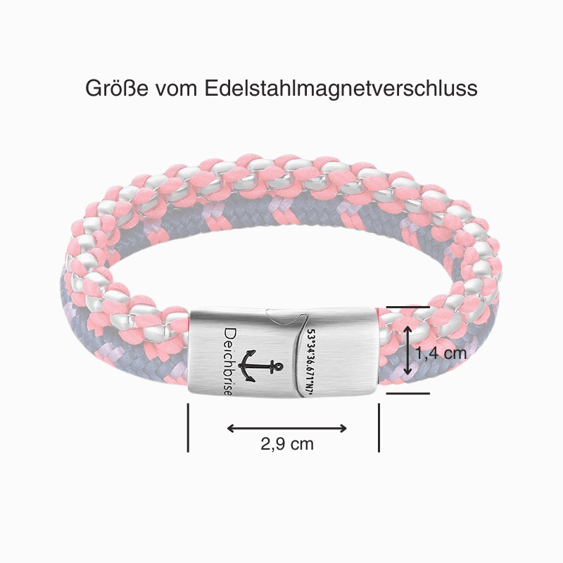 Armband Käptin (Multistrang) Stahl-Tau & Segeltau