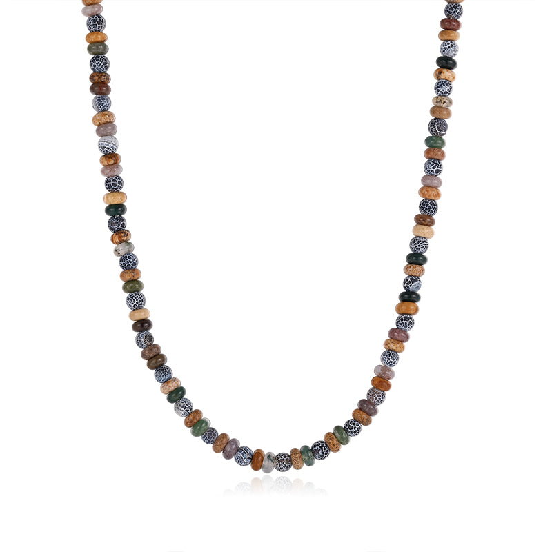 Kette Dünenschlick (4mm) aus Picture Jasper, Weathered Stone & India Onyx