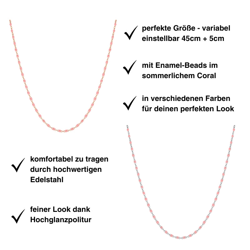 Kette aus Edelstahl Coral