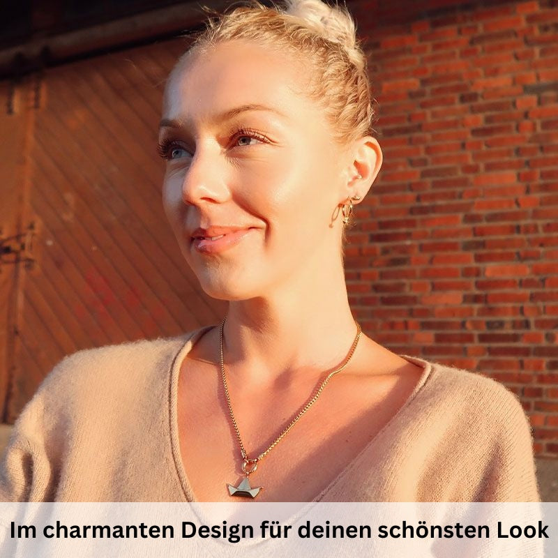 Kette Dünengeflecht 2,5mm (mit Rund-Karabiner) aus Edelstahl