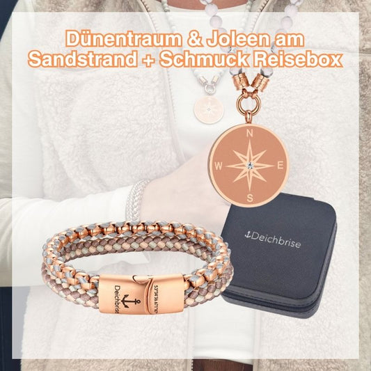 Kette Dünentraum + Joleen am Sandstrand + Schmuck Reisebox