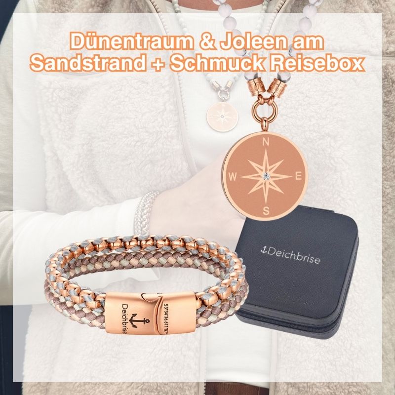 Kette Dünentraum + Joleen am Sandstrand + Schmuck Reisebox