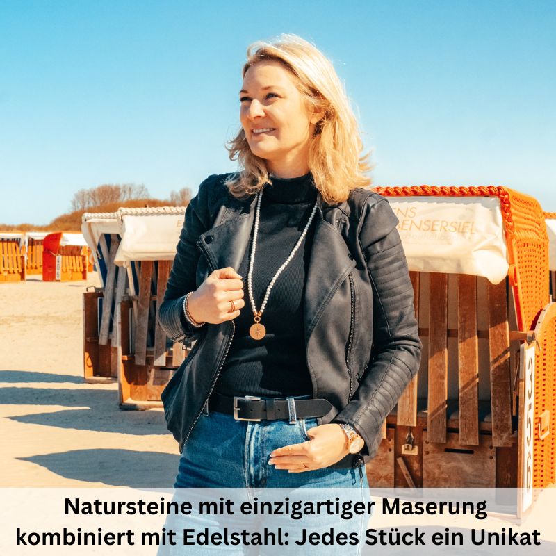 Dünentraum (Kette mit Anhänger und Armband aus White Turquoise)