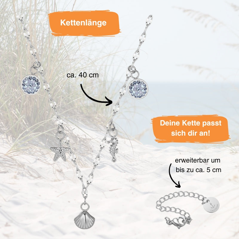 Kette Meereswelt mit maritimen Charms aus Edelstahl