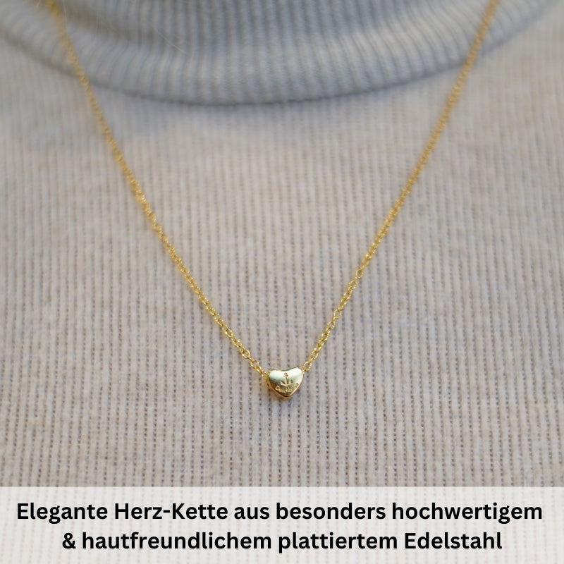 Kette aus Edelstahl Herz Anker