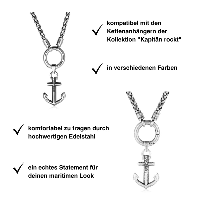 Kettenanhänger Anker aus Edelstahl