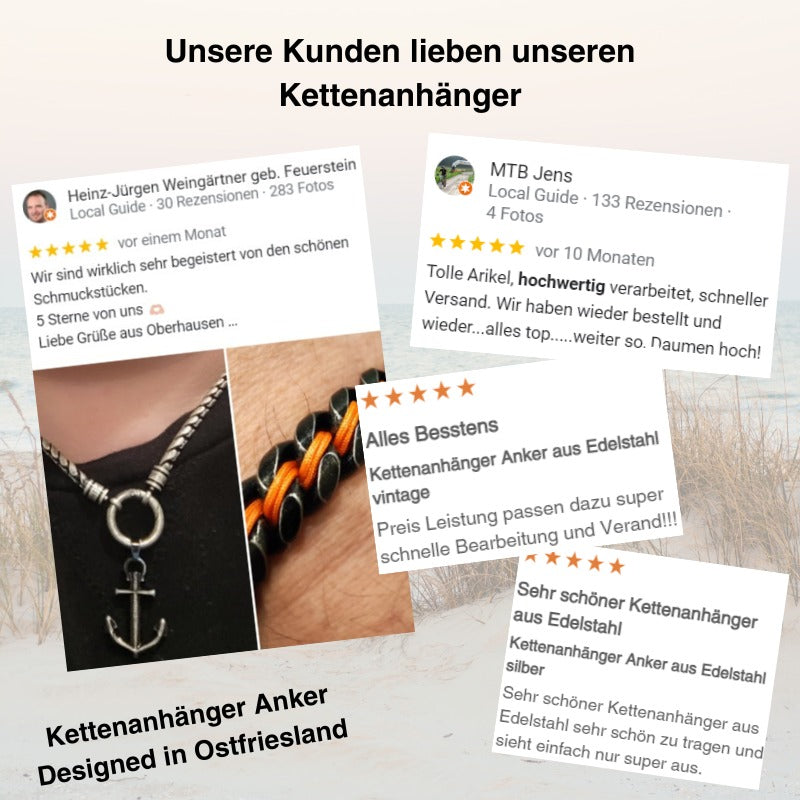 Kettenanhänger Anker aus Edelstahl
