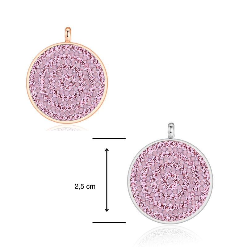 Kettenanhänger Bling Bling (rose) aus Edelstahl mit Steinen