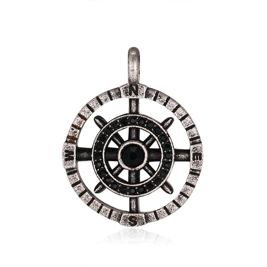 Kettenanhänger Flut aus Edelstahl mit Steinen (Kapitän rockt)