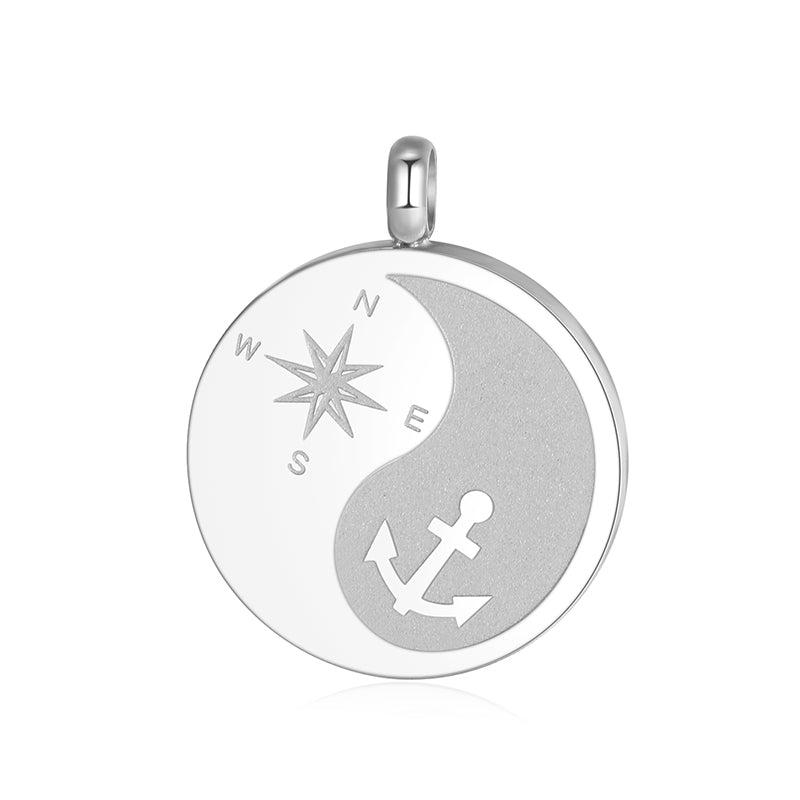 Kettenanhänger Ostfriesisches Yin-Yang aus Edelstahl (Küstengirls)