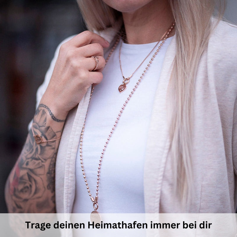 Kettenanhänger Heimathafen aus Edelstahl