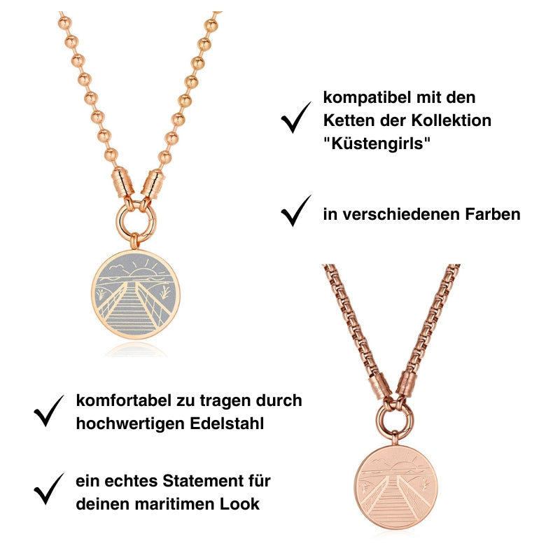 Kettenanhänger Norddeich aus Edelstahl