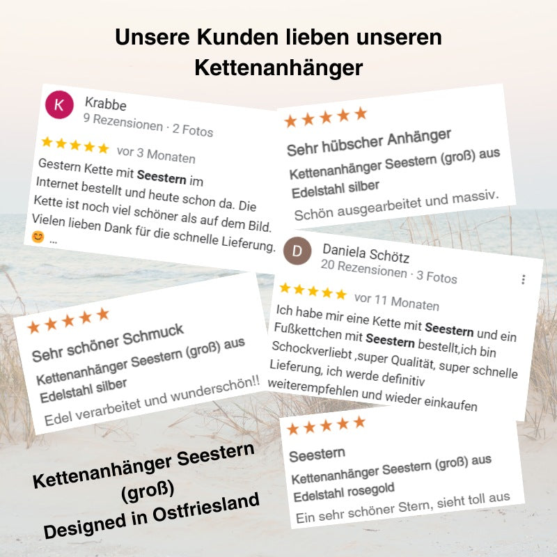Kettenanhänger Seestern aus Edelstahl
