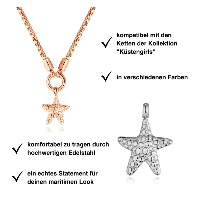 Kettenanhänger Seestern (klein) aus Edelstahl