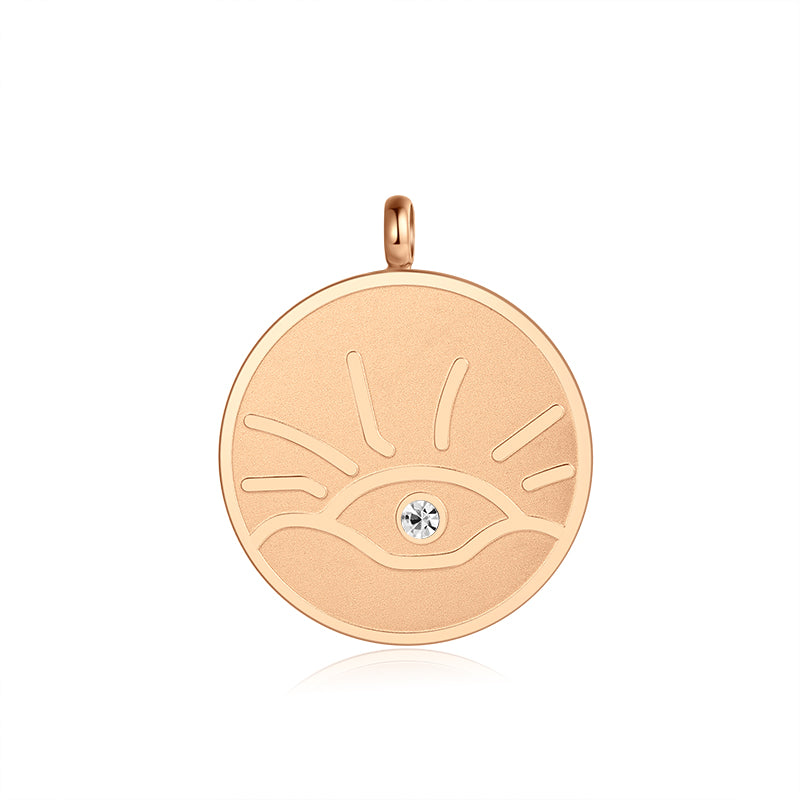 Kettenanhänger Sonnenuntergang aus Edelstahl mit Stein