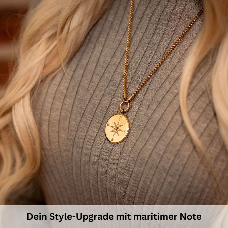 Kette Dünengeflecht 2,5mm (mit Rund-Karabiner) aus Edelstahl